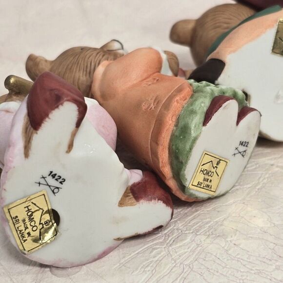 HOMCO 7 Pc Porcelain Teddy Bear Musical Orchestra Band Figurines - Picture 12 of 12